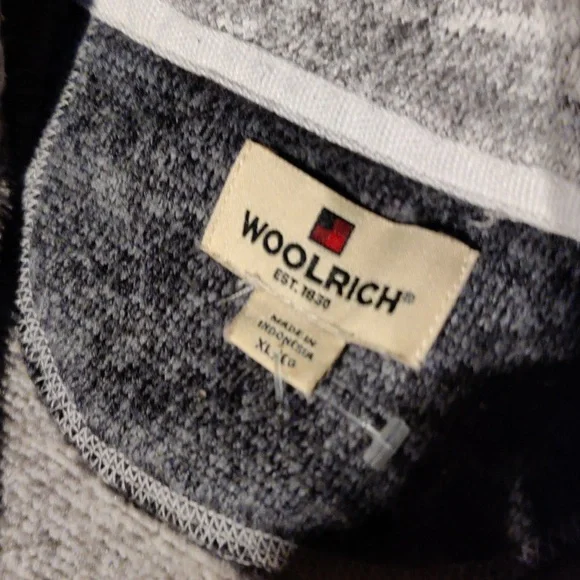Woolrich Quarter zip cozy XL Gray - Picture 2 of 5
